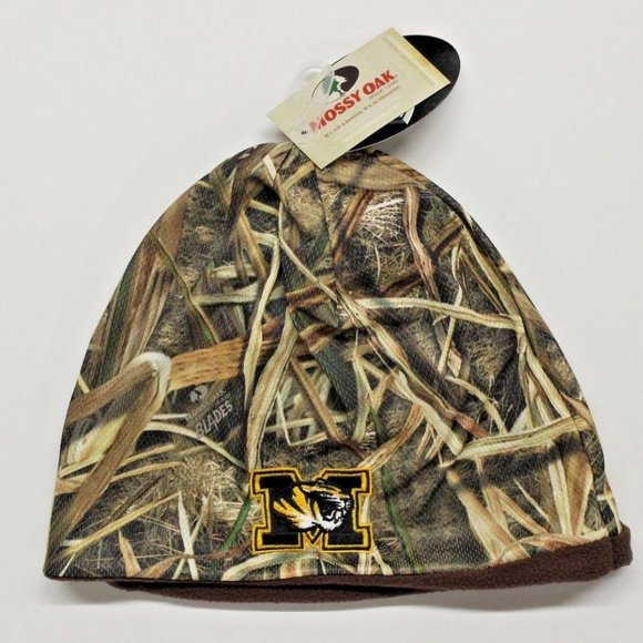Men's Mossy Oak Top Of The World Missouri Tigers Camouflage Knit Cap Beanie Hat - Picture 1 of 4